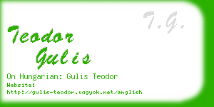 teodor gulis business card